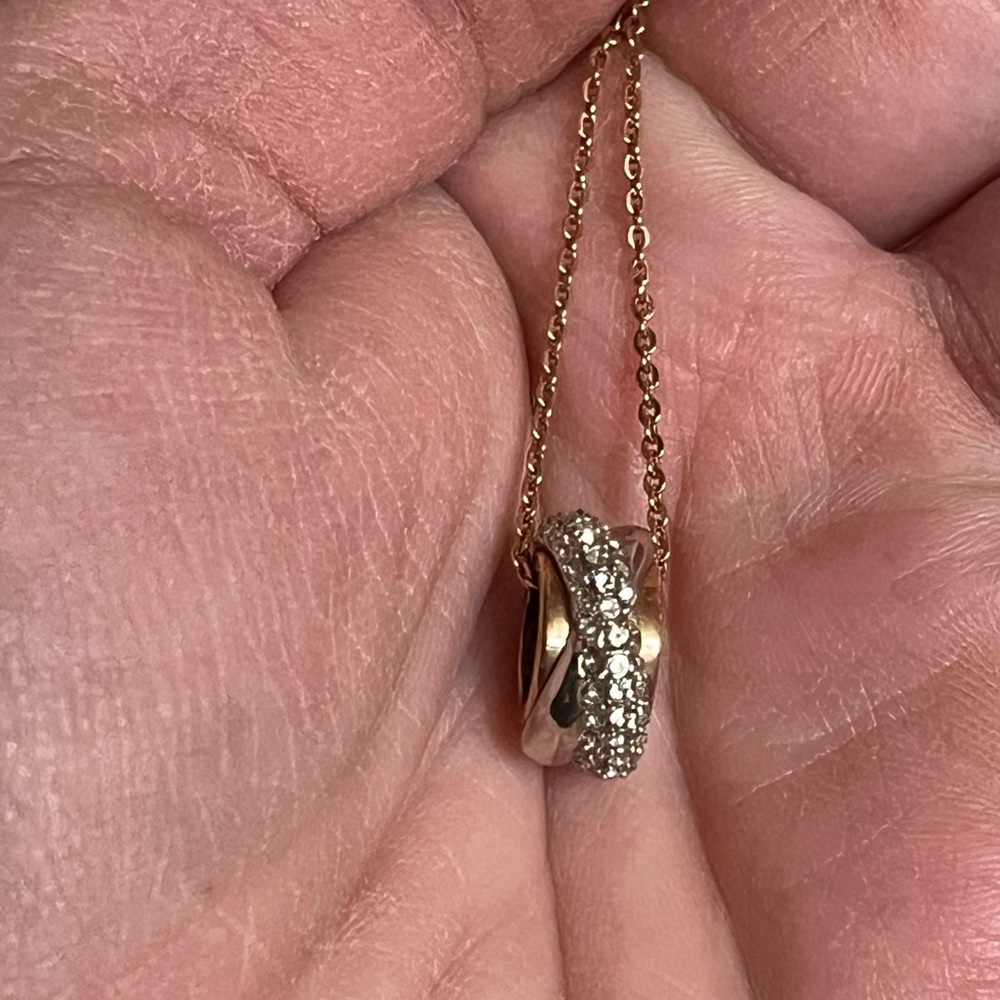 Swarovski Crystal Rose Gold Necklace - Picture 7 of 13